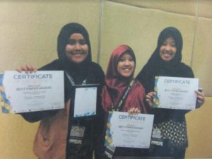 3 Mahasiswi JTL Sabet Best Paper Awards, RECONSA 2018 Perak Darul Ridzuan Malaysia