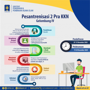 Pemberitahuan Pelaksanaan Pembinaan Keagamaan PKD 2 (Pesantrenisasi Pra KKN) Gelombang IV