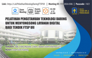 Pelatihan Pengetahuan Teknologi Daring Tendik FTSP Sesi II: Zoom User Training