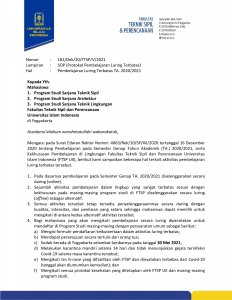 Pembelajaran Luring Terbatas T.A. 2020/2021 Fakultas Teknik Sipil dan Perencanaan UII