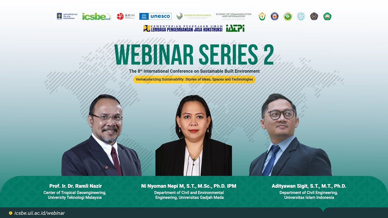 Webinar ICSBE 2025 Angkat Gagasan Vernacularizing Sustainability,  Dorong Integrasi Kearifan Lokal dan Ilmu Pengetahuan