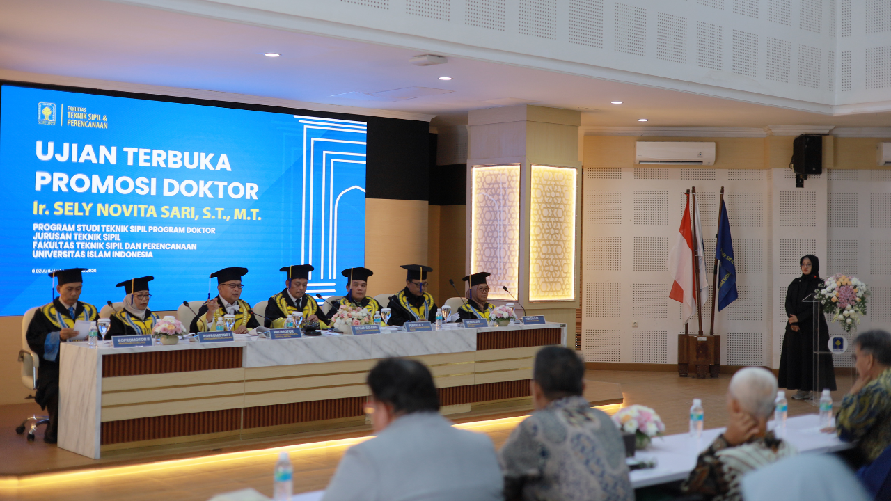 Ujian Sidang Terbuka Promosi Doktor Teknik Sipil   Ir. Sely Novita Sari, ST., MT.  “Rancang Bangun Pengambilan Keputusan Menggunakan Sistem Pakar untuk Perencanaan Temporary Modular Shelter (TMS) di Wilayah Terdampak Bencana di Indonesia”